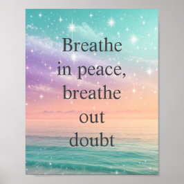 Motivational Poster with Starry Night Sky