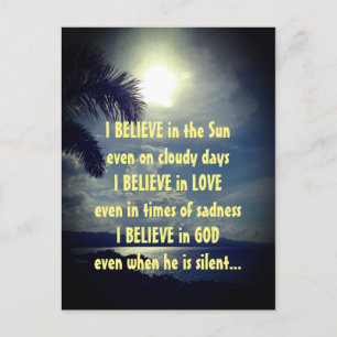 Motivational Prayer Cloudy Days Dikt Vykort