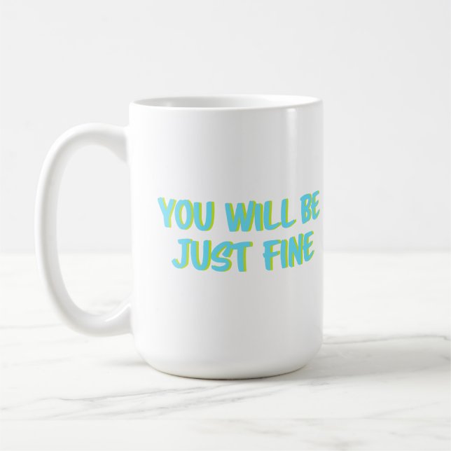 Motivational Quote and Encouragement-Block Letters Kaffemugg (Vänster)