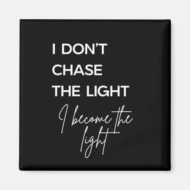 Motivational Quote Black Background Magnet (Framsidan)