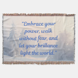  Motivational Quote Blanket "Brilliance & Courage" Filt