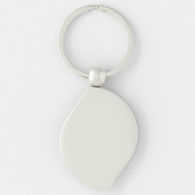 Motivational Quote Keychain Swirl Silverfärgad Nyckelring (Baksida)