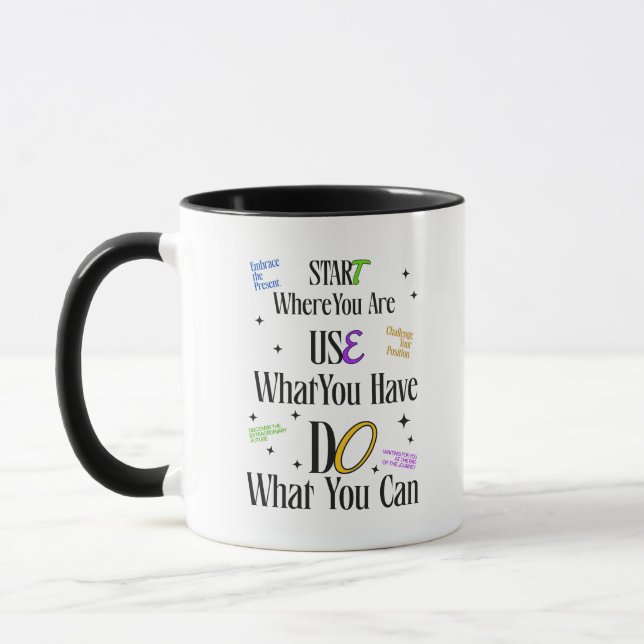Motivational Quote Mug – Inspirational Coffee Cup Mugg (Vänster)
