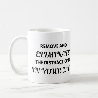 Motivational Quote Mug - Remove and Eliminate... Kaffemugg
