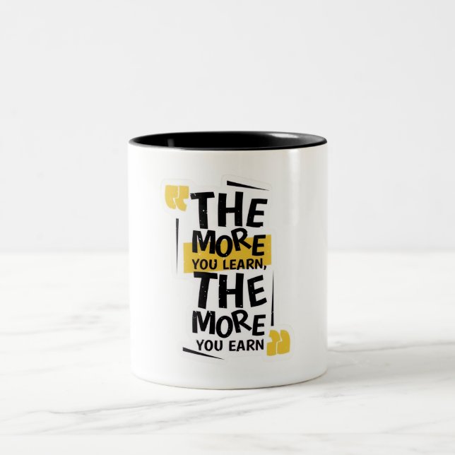 Motivational Quote Mug  Två-Tonad Mugg (Center)