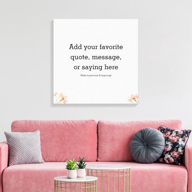 Motivational Quote Stretched Canvas Print (Insitu (Vardagsrum))