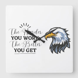 Motivational Quote Wall Clock Fyrkantig Klocka