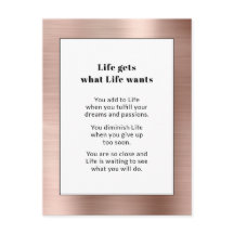 Motivational Ro Guld Brushed Metall