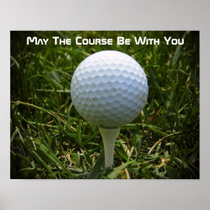 Motivational rolig affisch för Golf!