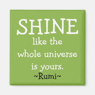 Motivational Rumi citationstecken Magnet