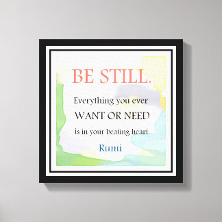 Motivational Rumi Quote-inspirational Canvastryck
