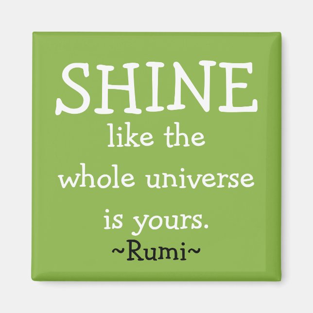 Motivational Rumi Quote Magnet (Framsidan)