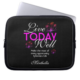 Motivational Scripture LIVE IDAG WELL Eph 5:16 Laptop Fodral