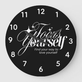 Motivational Self-Love Wall Clock  Stor Klocka