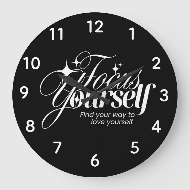 Motivational Self-Love Wall Clock  Stor Klocka (Framsida)