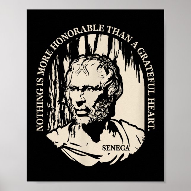 Motivational Seneca Quote - tacksamt hjärta Poster (Framsidan)