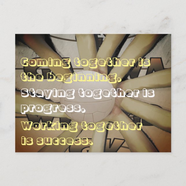 Motivational Slogan och Netball Bild Vykort (Framsida)