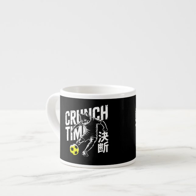 Motivational Soccer Cat Gift for Teammates & Coach Espressomugg (Framsida vänster)