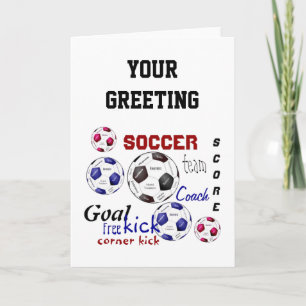 Motivational Soccer Game, Sports Ord Kort