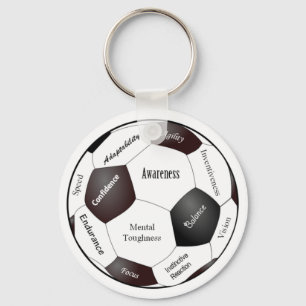 Motivational Soccer Game, Sports Ord Nyckelring