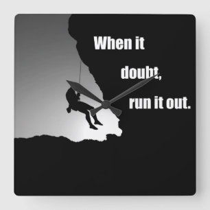 Motivational sten klättring fyrkantig klocka