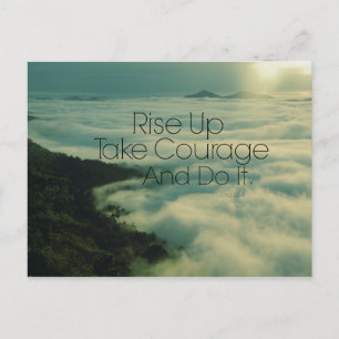 Motivational Stiga upp Up Bible Verse Vykort