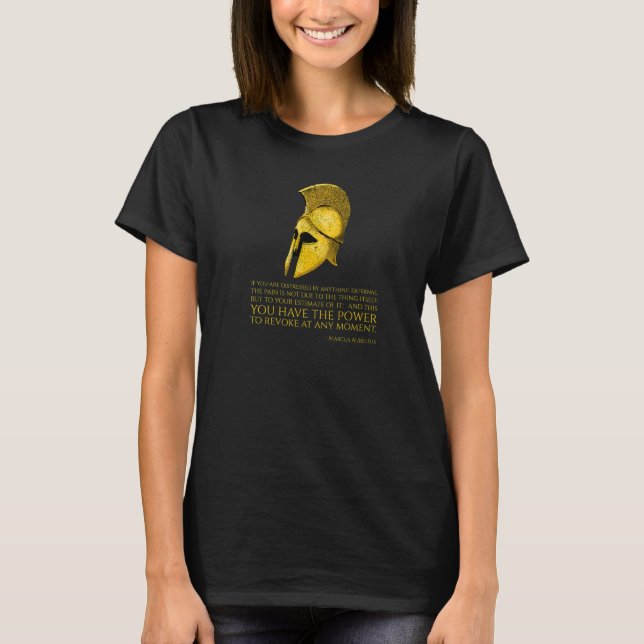 Motivational Stoic Quote Marcus Aurelius Philosop T Shirt (Framsida)