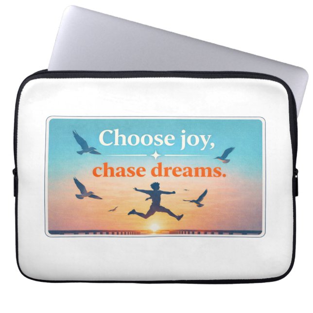 Motivational Sunset Quote Art Laptop Fodral (Framsidan)