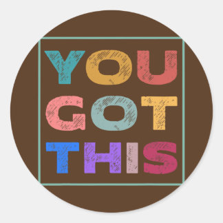 Motivational Testing Day You Got This Teacher Runt Klistermärke