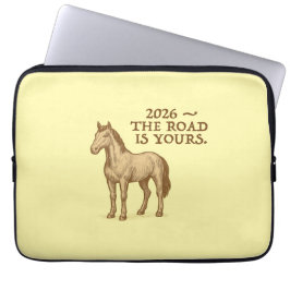 Motivational text and horse laptop fodral