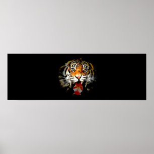 Motivational Tiger Ansikte Poster