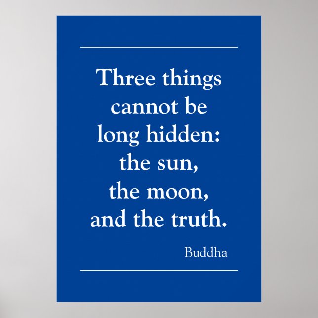 Motivational Truth Quote från Buddha Poster (Framsidan)