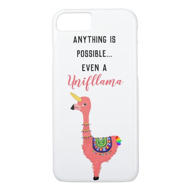 Motivational Unifllama: Unicorn-Flamingo-llama Case-Mate iPhone Skal (Baksida)