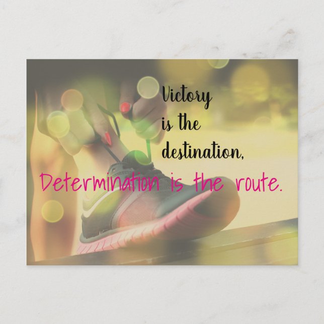 Motivational Victory Slogan Netball Quote Vykort (Framsida)