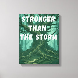 Motivational Wall Art - Starkare än stormen Canvastryck