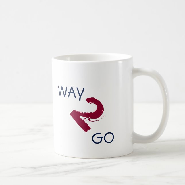 Motivational WAY2GO-blåttplommon Kaffemugg (Höger)