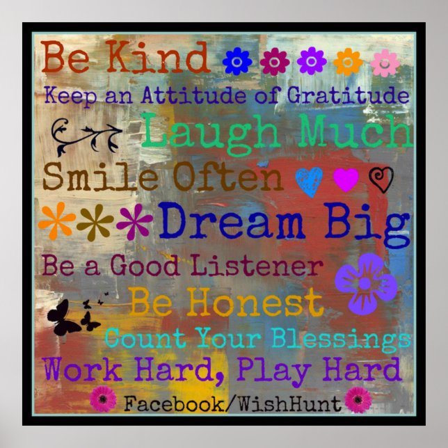 Motivational WishHunt Poster 24 tum x 24 tum (Framsidan)