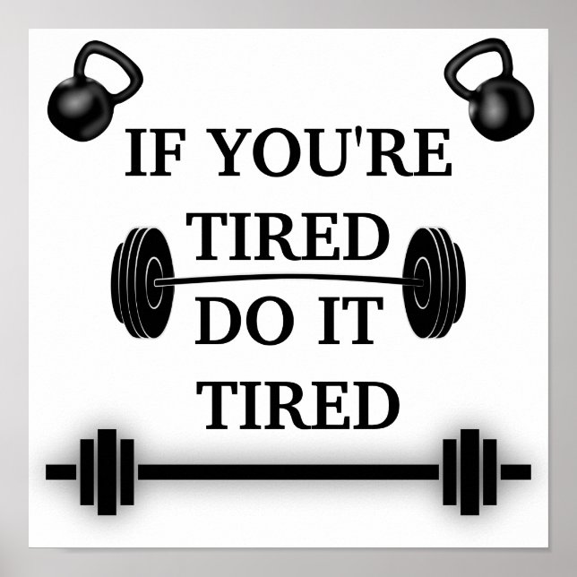 Motivational Workout Fitness Gym Quote Poster (Framsidan)