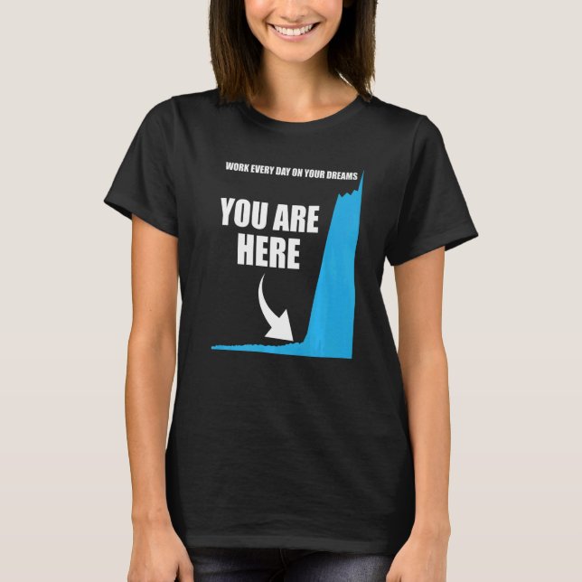 Motivational Your are here Success Motivation T Shirt (Framsida)