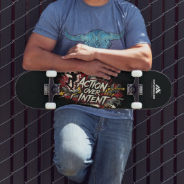 MOTIVATIONALISM© Action Over Intent_ Mini Skateboard Bräda 18,5 Cm