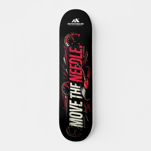 MOTIVATIONALISM© Move The Needle_  Mini Skateboard Bräda 18,5 Cm (Framsida)