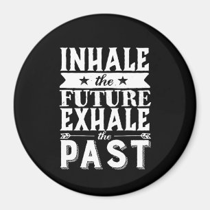 Motivationcitationstecknet inhalerar framtiden magnet