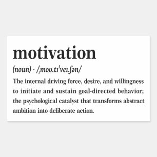 Motivations Ordboksdefinition Estetik  Rektangulärt Klistermärke