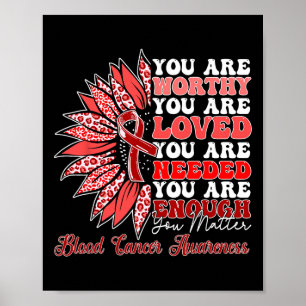 Motivations Solros Blodcancer Medvetenhet Män Poster