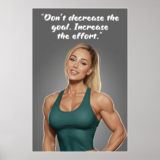 Motivationsaffisch för träning – Öka ansträngninge Poster (Framsidan)