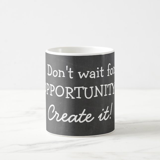 Motivationscitat på svarta tavlan kaffemugg (Center)