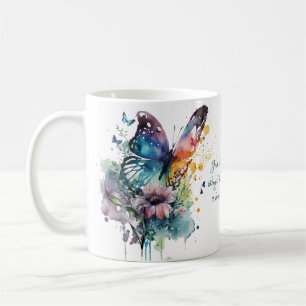 Motivationsoffert för fjäril-inspiration kaffemugg
