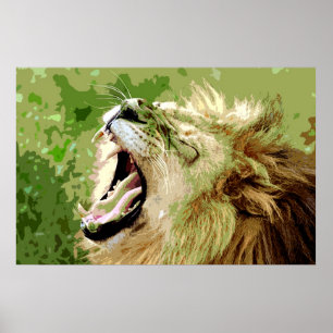 Motivativt ledarskap - Lejon poppgrafi Poster