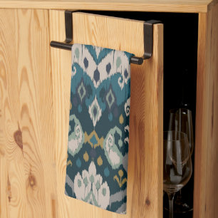 Motiver Afrikansk boho paisley Blommig Ikat-mönste Kökshandduk