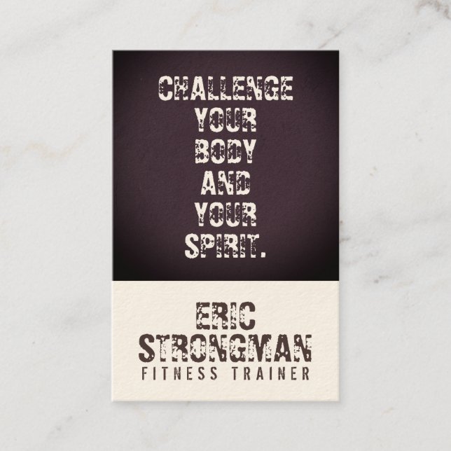 Motivera citationsteckentext täcka rostigt hårdnar visitkort (Framsida)